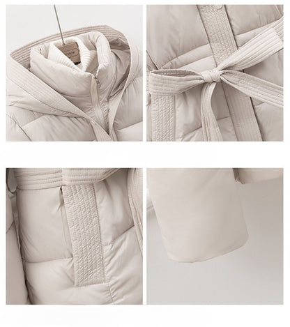 Arctavia™ – Manteau d’Hiver Femme Longue Matelassée avec Ceinture Élégante