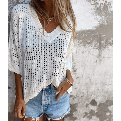 Top Féminin Dentelle Manches Longues Confortable
