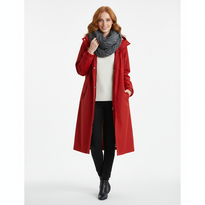 Manteau Femme Long Capuche Détente et Taille Relâchée