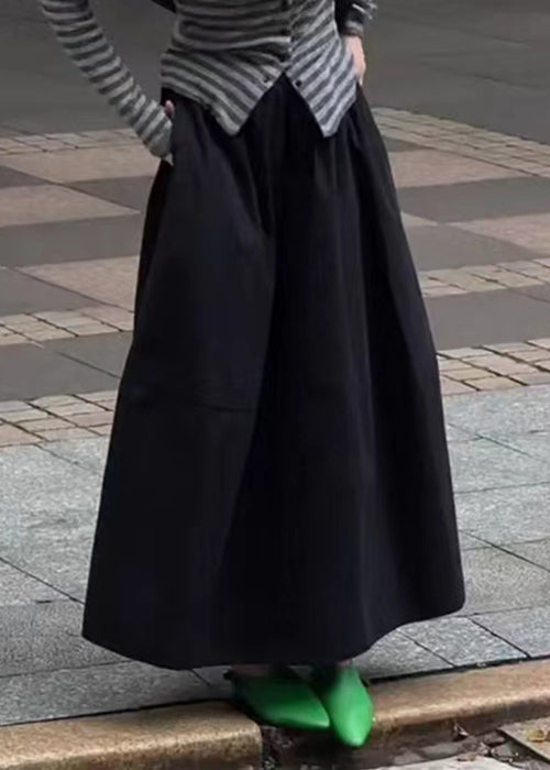 Jupe décontractée en coton avec poches et taille élastique - EasyApparels