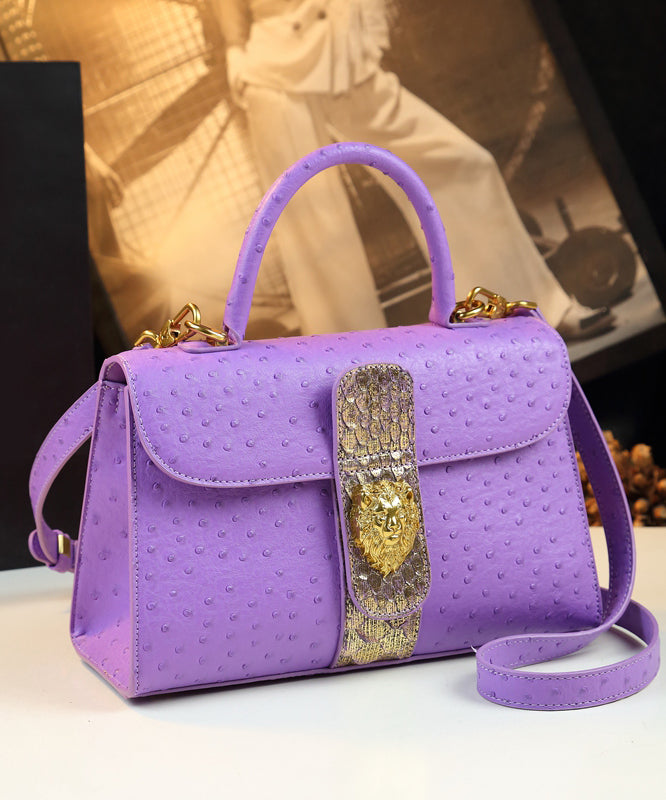 Violet PU Leather Tote Handbag - EasyApparels