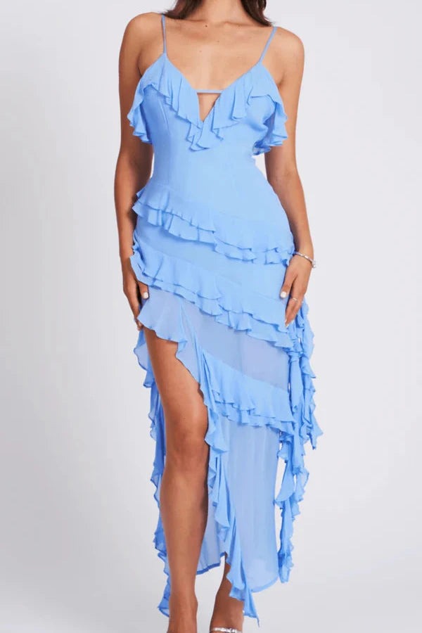 Robe de Soirée Élégante Longue avec Dentelles et Paillettes