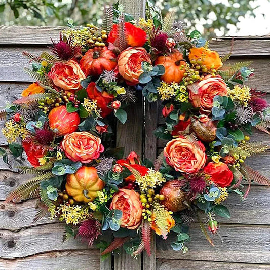 Couronne de Fleurs Artificielles Décorative Élégante - PanierRoyale