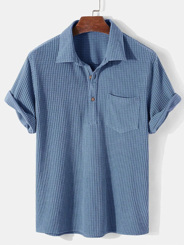 Chemise Homme Été Léger Manches Courtes Respirant - PanierRoyale