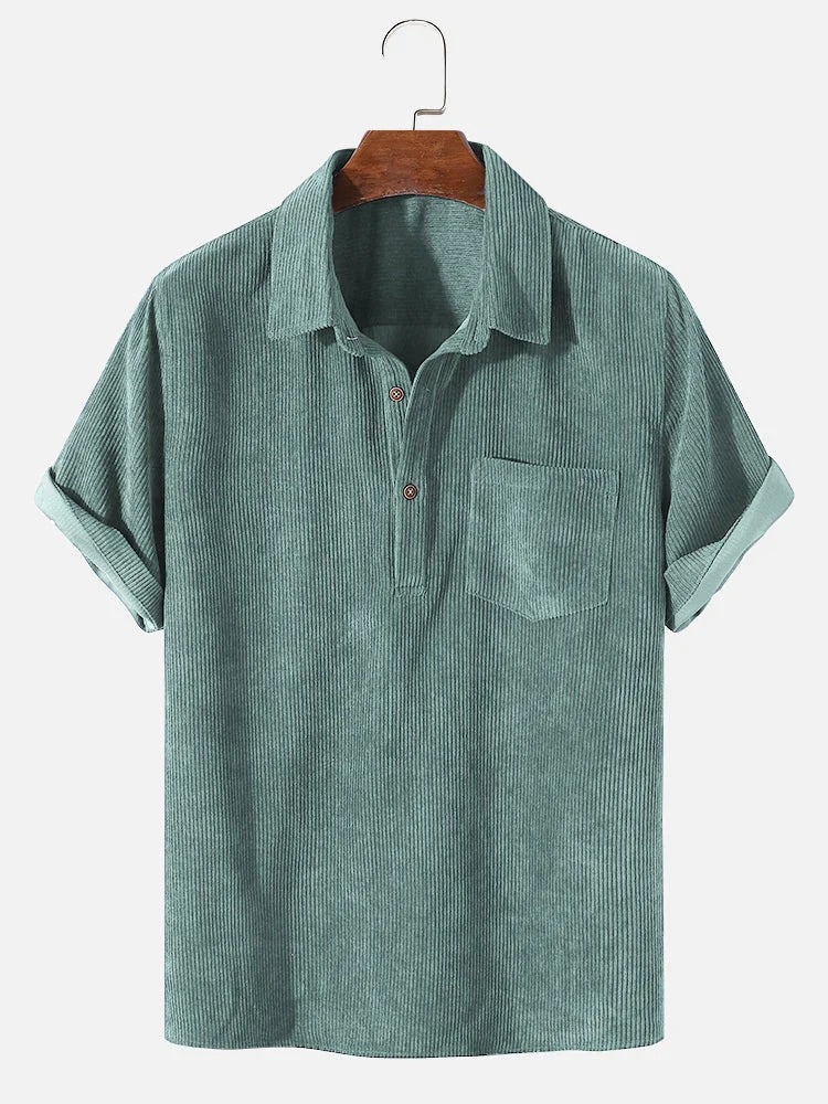Chemise Homme Été Léger Manches Courtes Respirant