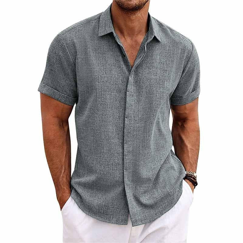 Polo Homme Manches Courtes Col V en Coton Doux - PanierRoyale