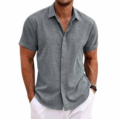 Polo Homme Manches Courtes Col V en Coton Doux - PanierRoyale
