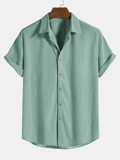 Chemise Homme Coton Respirant Manches Courtes Été - PanierRoyale