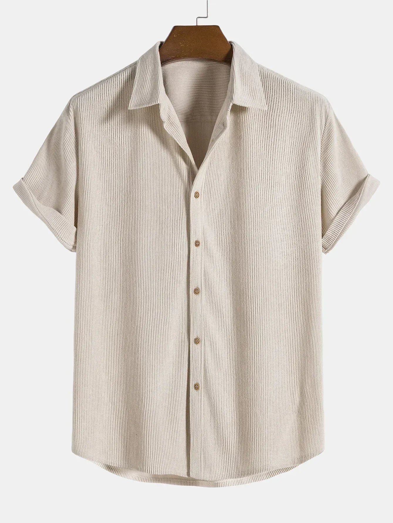 Chemise Homme Coton Respirant Manches Courtes Été