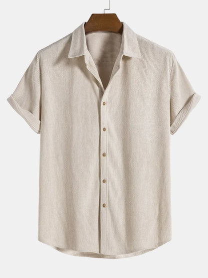 Chemise Homme Coton Respirant Manches Courtes Été
