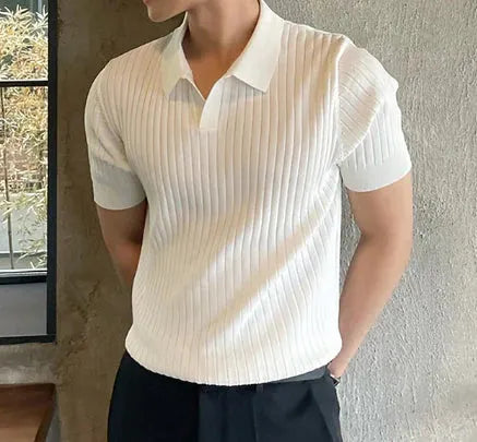 Polo Homme Manches Courtes Décontracté Été