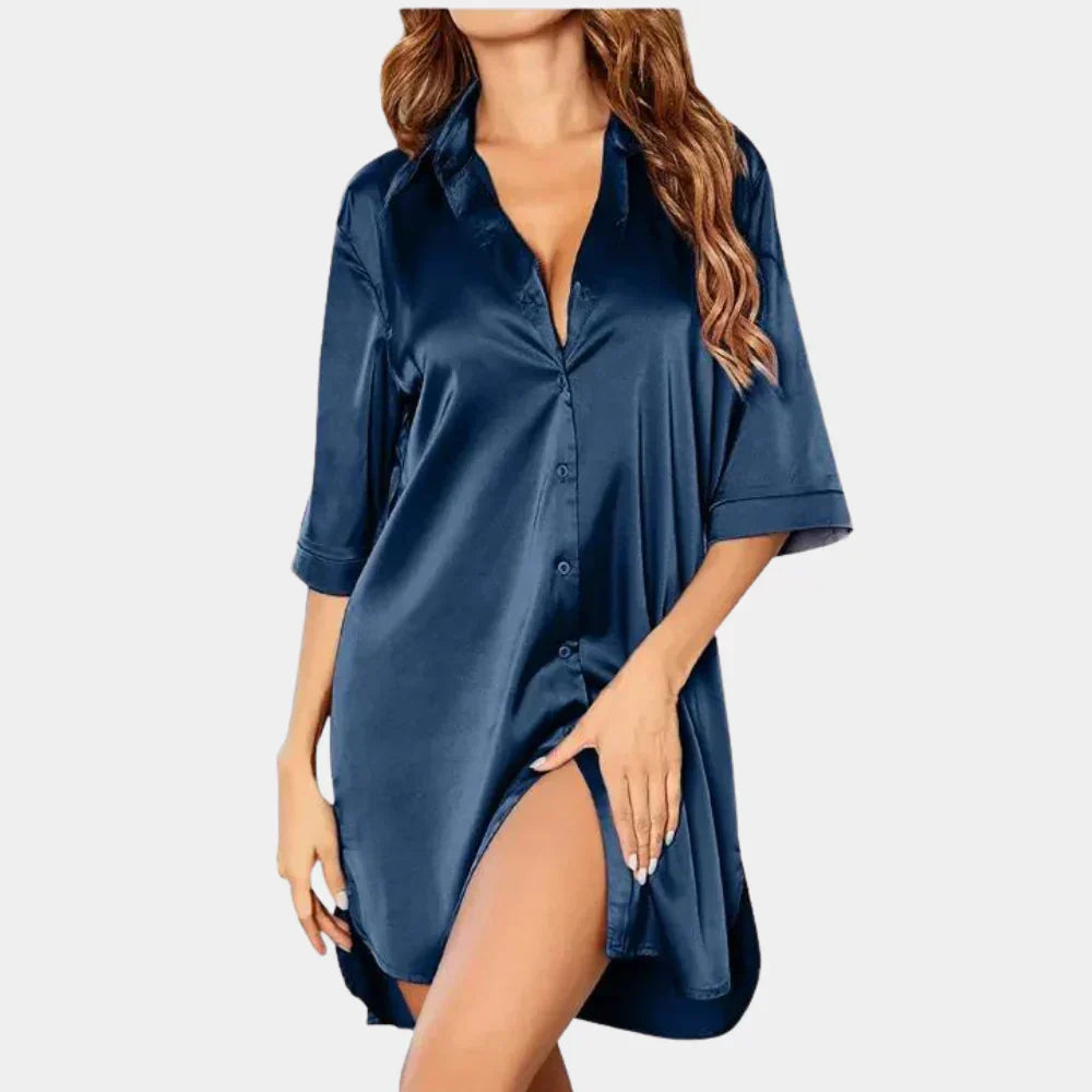 Chemise de nuit Femme Satin Coupe oversize - PanierRoyale