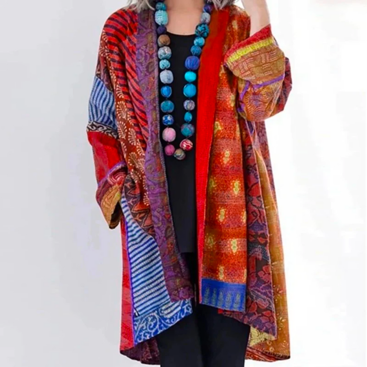 Cardigan femme décontracté long bohème