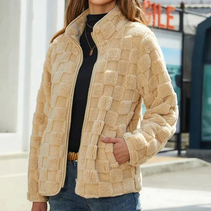 Veste polaire femme hiver avec motifs chaud et léger - PanierRoyale