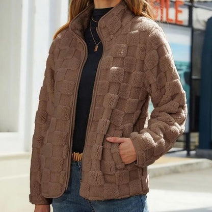 Veste polaire femme hiver avec motifs chaud et léger