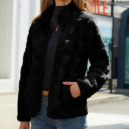 Veste polaire femme hiver avec motifs chaud et léger