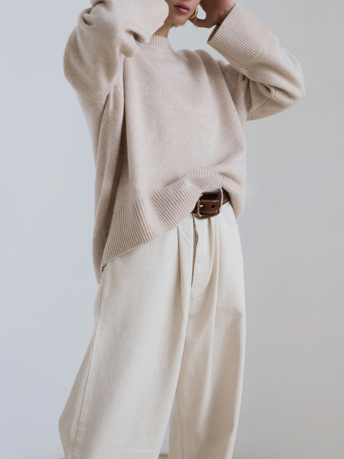 Pull Femme Hiver Oversized Doux et Confortable