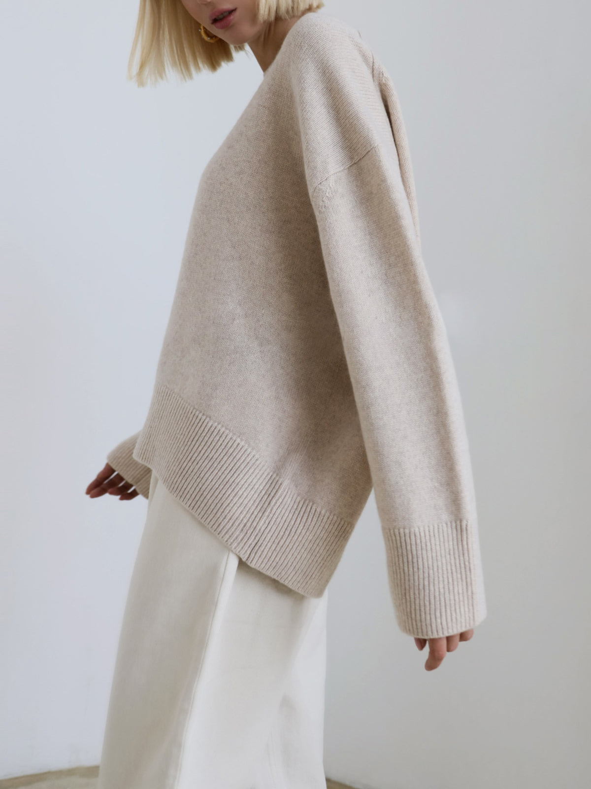 Pull Femme Hiver Oversized Doux et Confortable