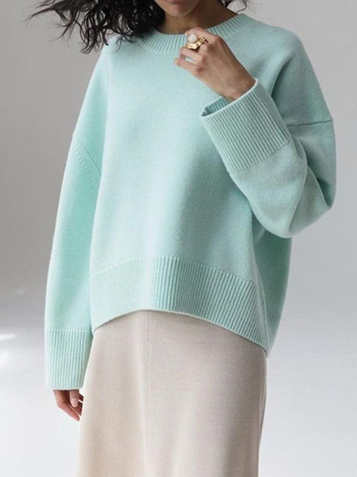 Pull Femme Hiver Oversized Doux et Confortable