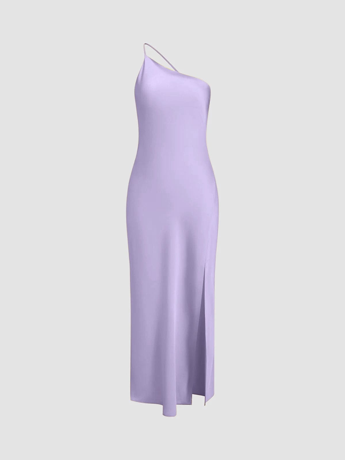 Robe de Soirée Satin Longue avec Bretelles Fines Élégante