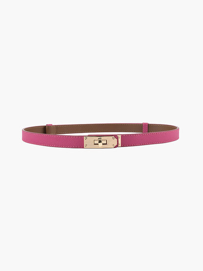 Ceinture Cuir Noir avec Boucle Or