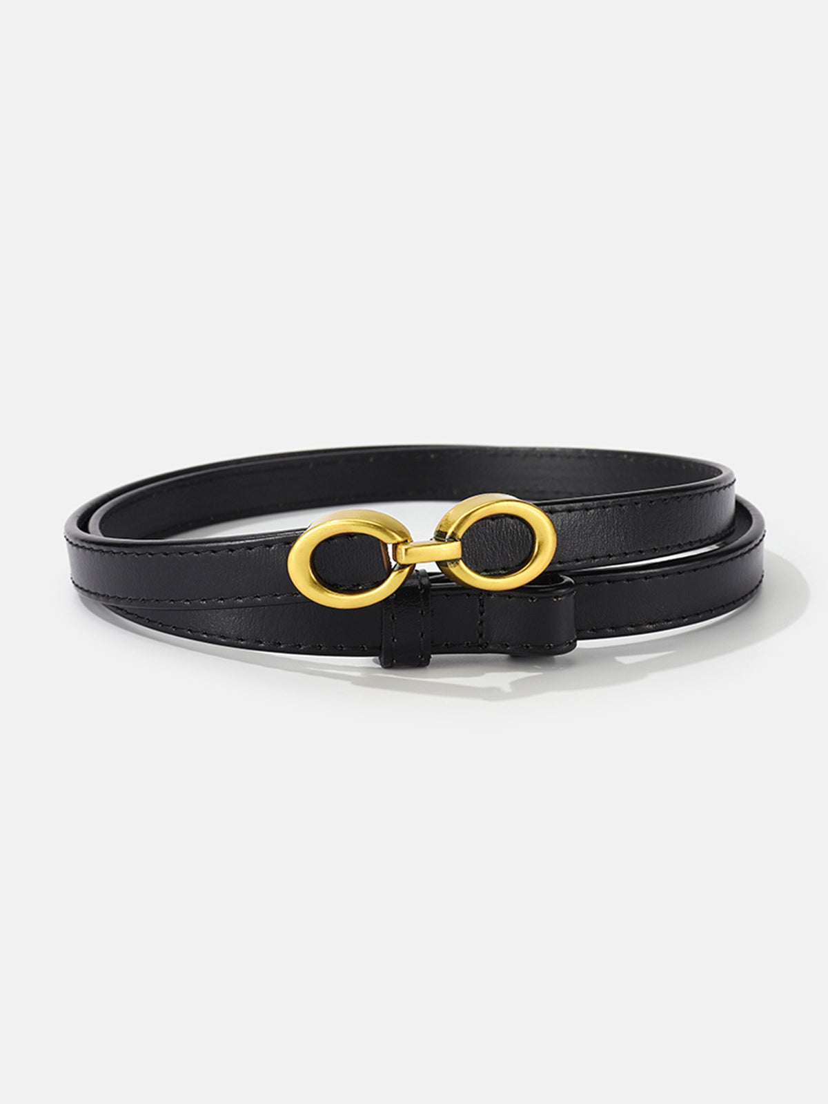 Ceinture en Cuir Étrog avec Boucle Or