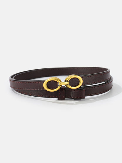 Ceinture en Cuir Étrog avec Boucle Or