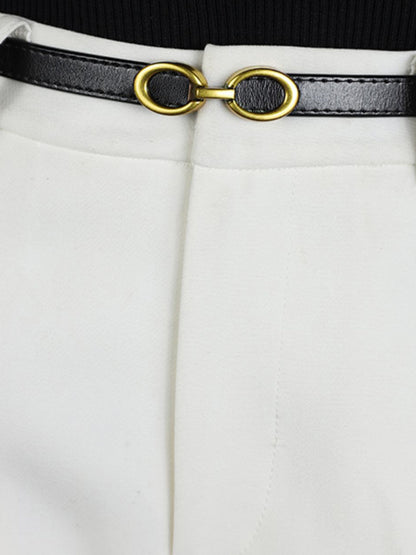 Ceinture en Cuir Étrog avec Boucle Or