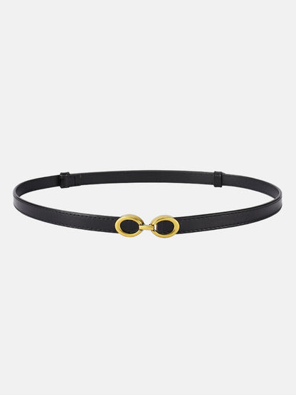 Ceinture en Cuir Étrog avec Boucle Or