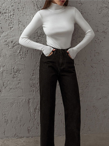 Pullover Femme Élégant Taille Slim Hiver