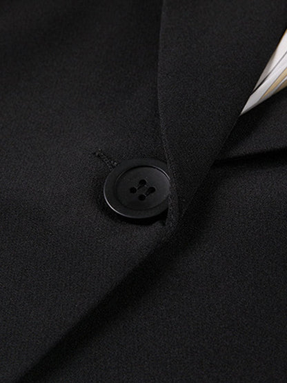 Blazer Femme Noir Court Élégant pour Travail