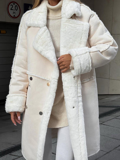 Manteau Femme Hiver Long et Doux en Peluche - PanierRoyale