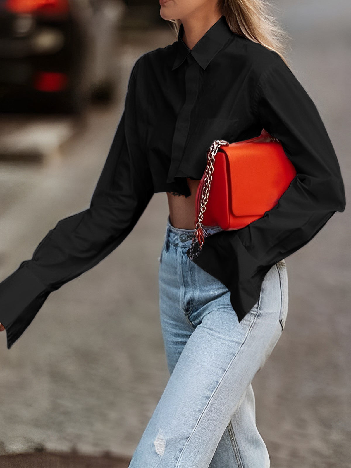 Blouse femme décolletée Raw Cut tendance