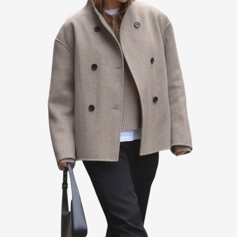 Veste femme classique taille.relax avec double boutonnage