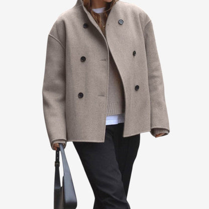 Veste femme classique taille.relax avec double boutonnage
