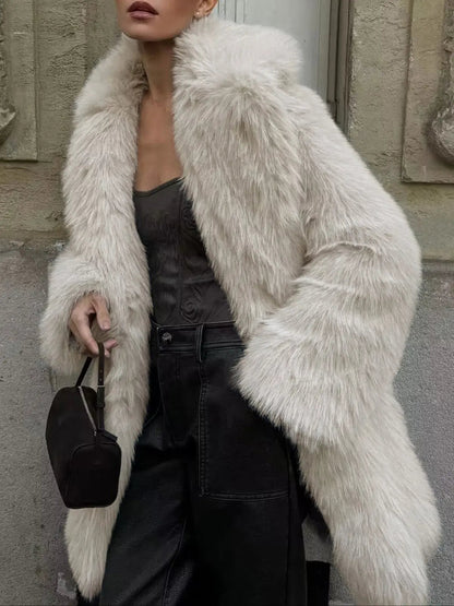 Manteau Fourrure Synthétique Grande Taille Élégant - BerlinGlamour