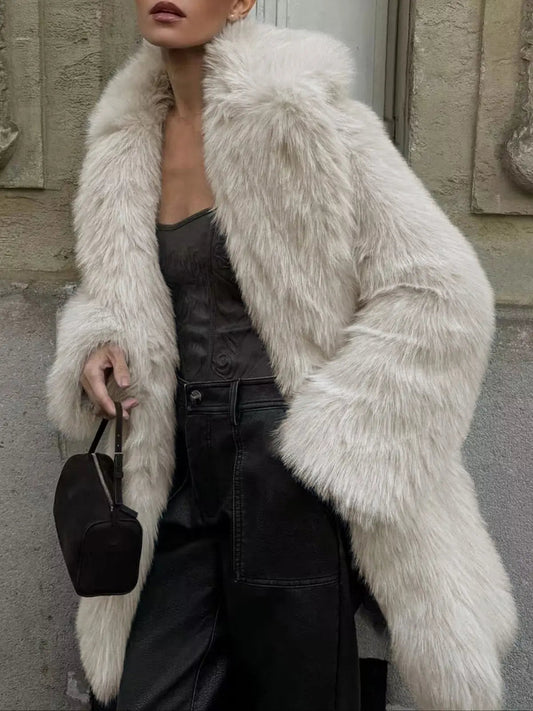 Manteau Fourrure Synthétique Grande Taille Élégant - BerlinGlamour