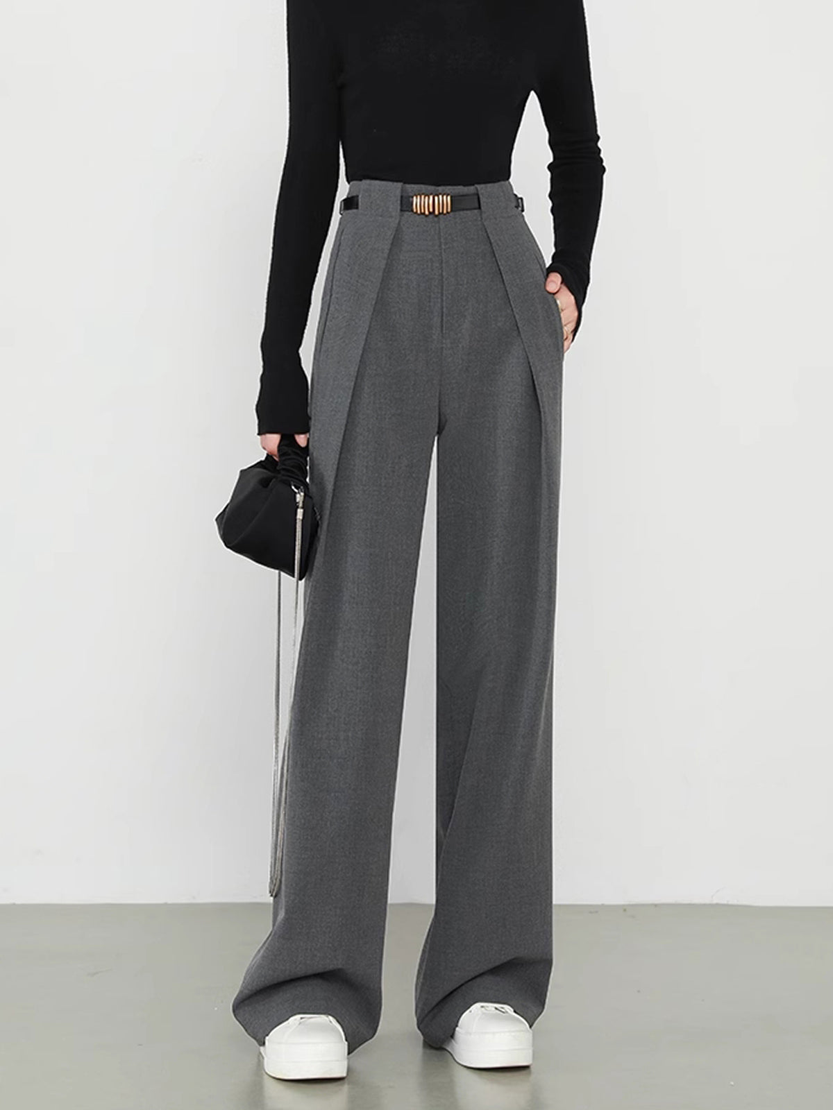 Pantalon Large Jambe Moderne pour Femme - BerlinGlamour