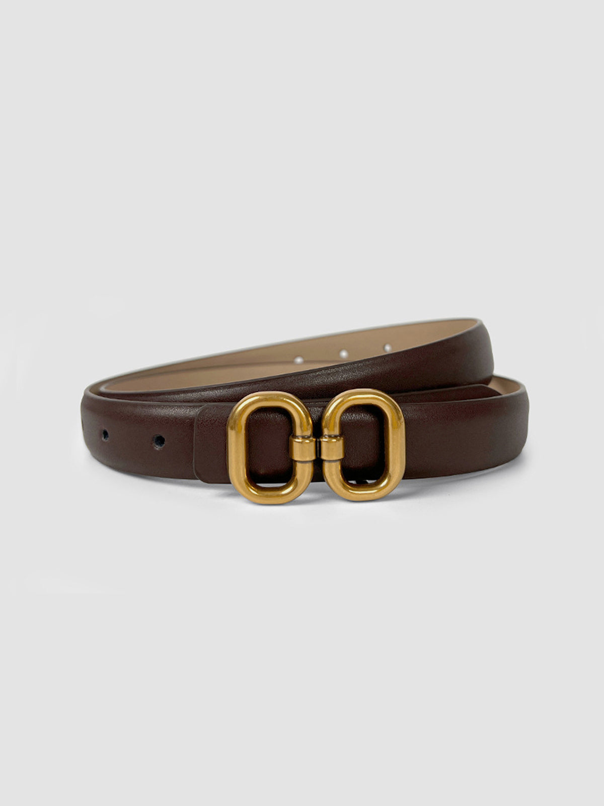 Ceinture Cuir Large avec Boucle Double