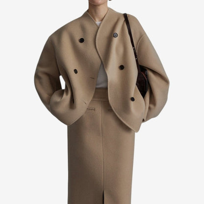 Veste femme classique taille.relax avec double boutonnage