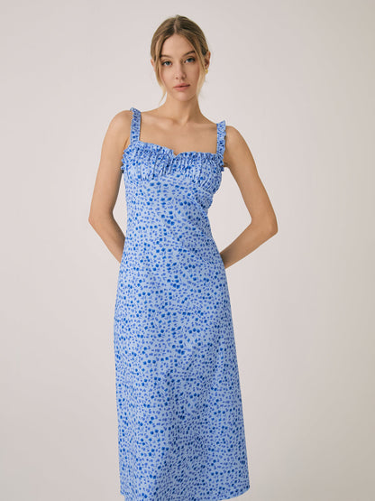 Robe Été Florale pour Femme Longue avec Décolleté Profond