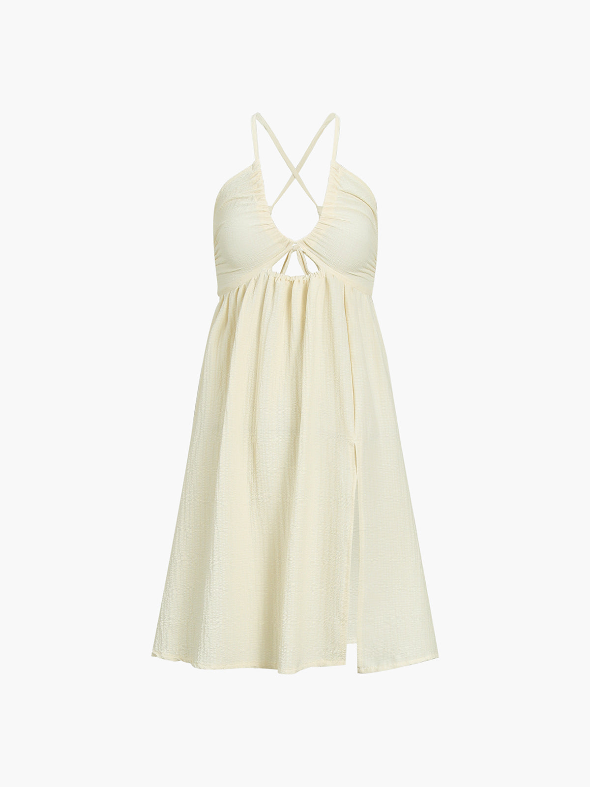 Robe Été Légère avec Décolleté et Fente sur le Côté