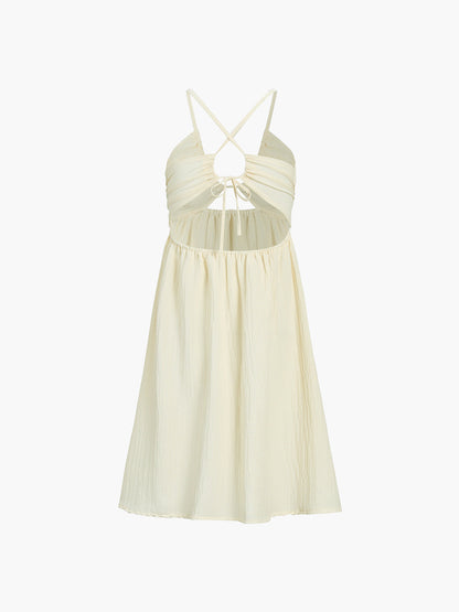 Robe Été Légère avec Décolleté et Fente sur le Côté