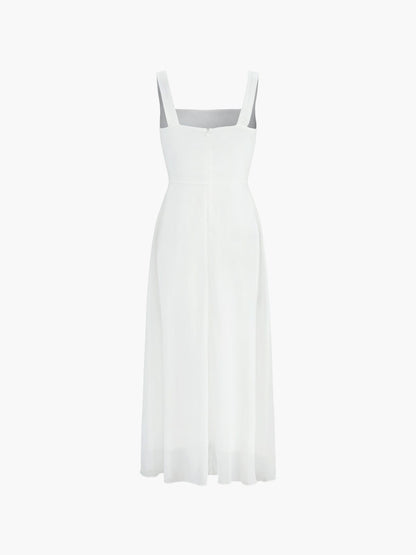 Robe Mi-Longue Élégante Taille A