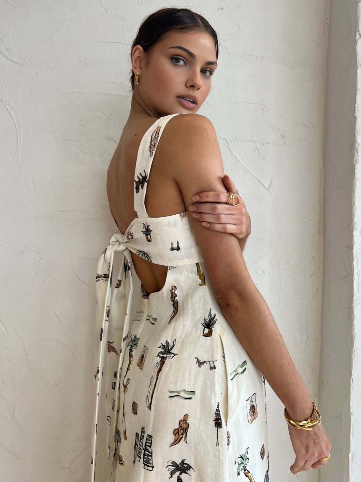 VADINEA™ – Robe Longue Femme Imprimé Tropical Confortable pour Été-3