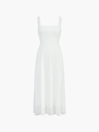 Robe Mi-Longue Élégante Taille A