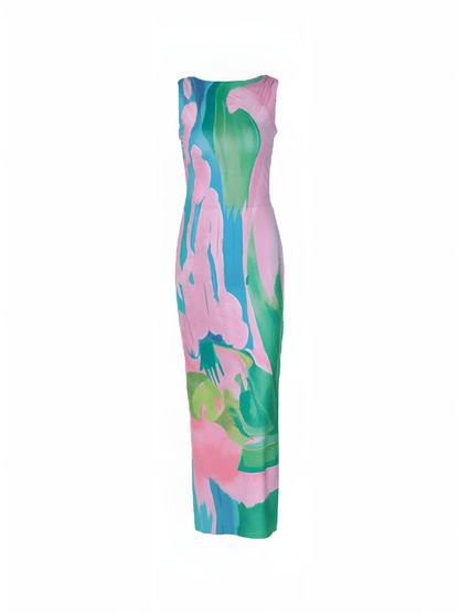 Robe Maxi Été Sans Manches Imprimé Floral