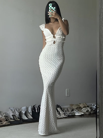 Robe de Soirée Sirène Élégante avec Décolleté