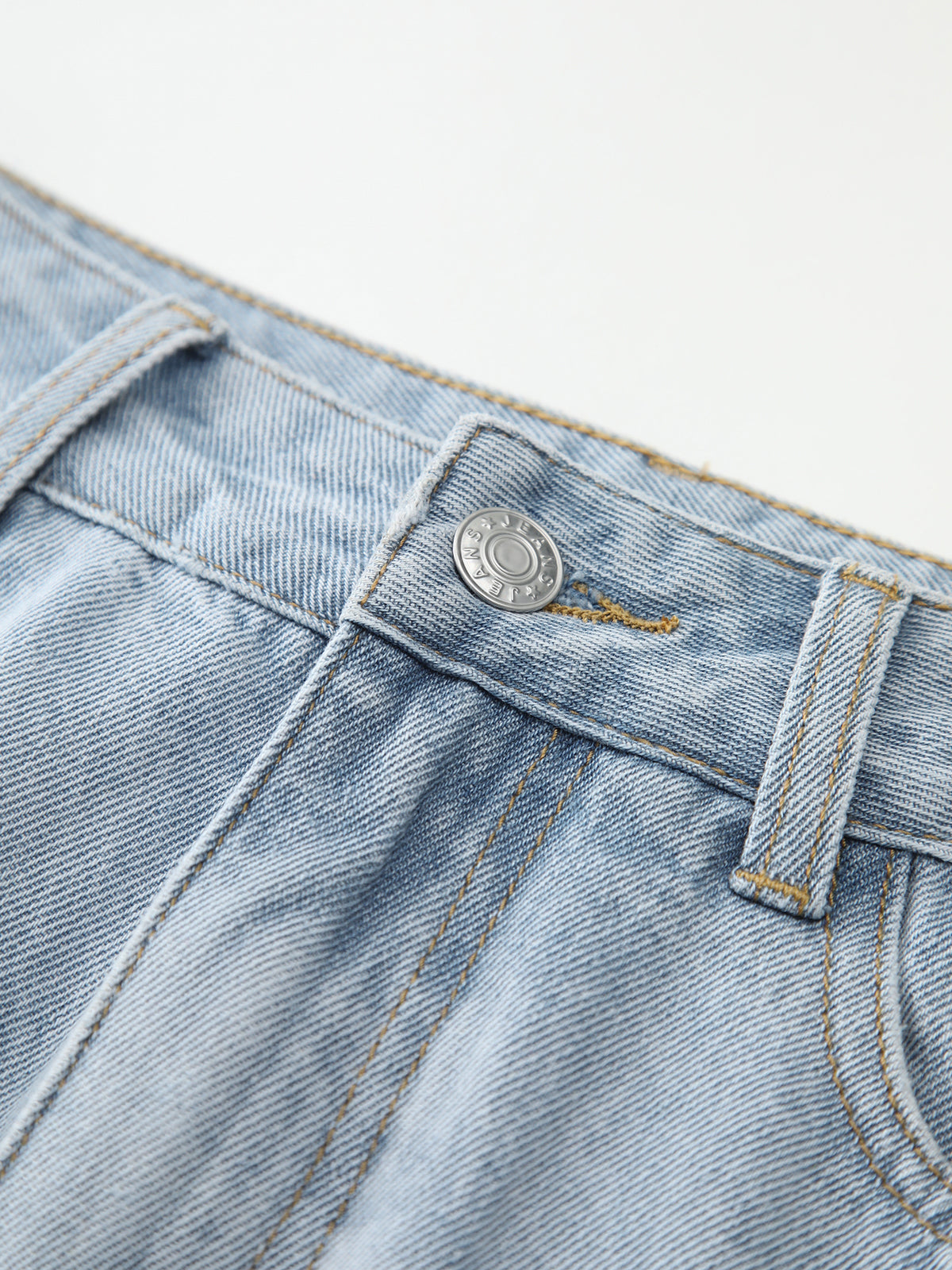 Jupe denim femme mi-longue avec fermeture avant