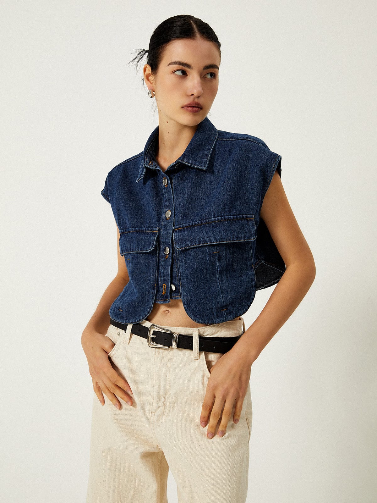 Top Jeans Court et Élégant pour Femme - BerlinGlamour
